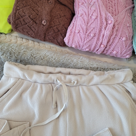 Daydream By Berkshire Home Waffle Knit Pajama Jogger And Robe Size Small - Picture 14 of 17